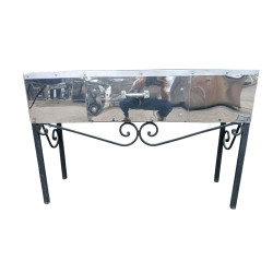 Mesa acero con cajón